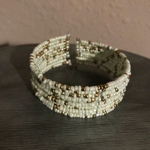 Beaded cuff bracelet